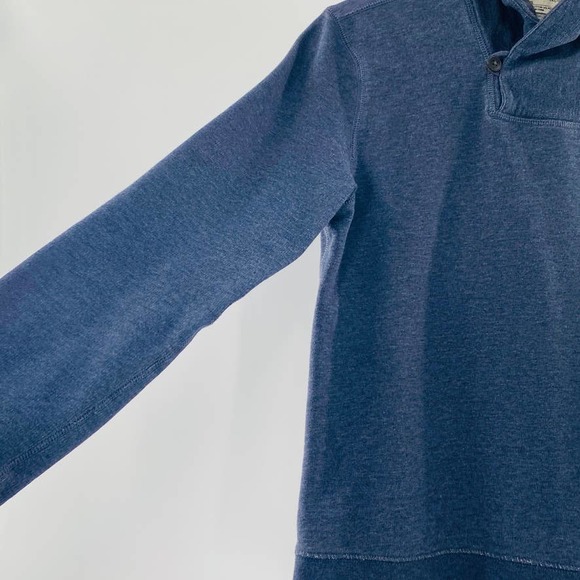 Club Monaco Cotton Shawl Collar Pullover Sweatshirt Sweater Heathered Navy XS - Picture 5 of 9